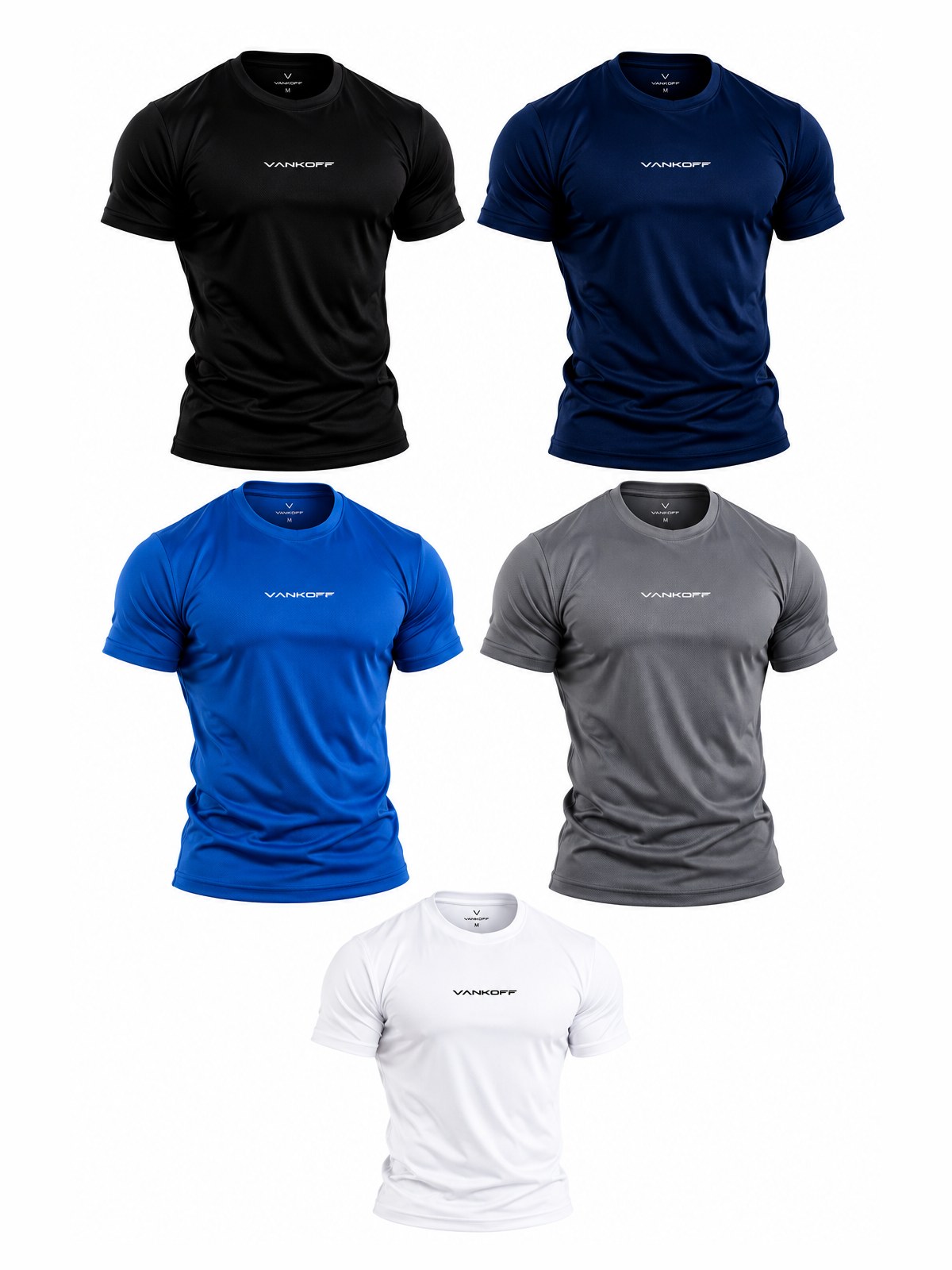 Kit 5 Camisetas Dry Fit